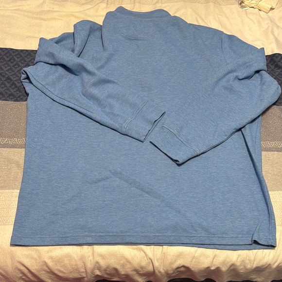 Men's Blue Quarter-Zip Sweater - Picture 2 of 3